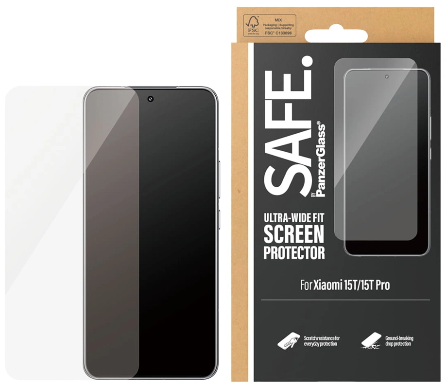 Safe Xiaomi 15T 15T Pro stikliukas, skaidri, 3 nuotrauka